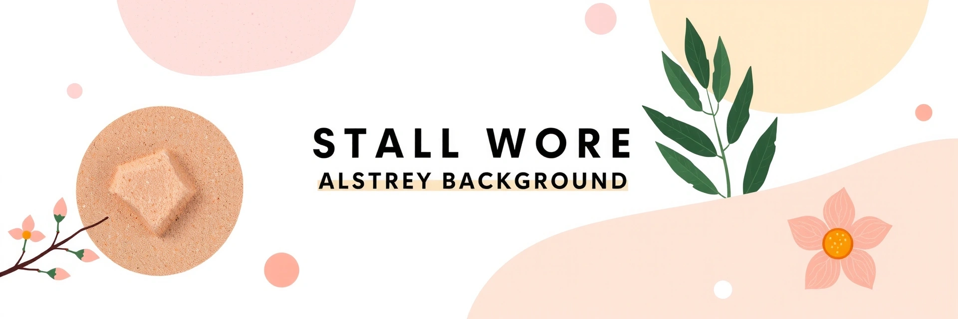 Immagine di sfondo astratta con elementi di benessere e bellezza