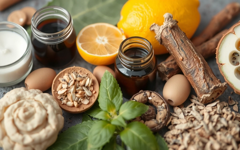 Piante medicinali ed erbe officinali, simbolo di ingredienti naturali per la salute